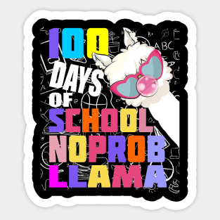 100 day of school no probllama Sticker